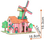 Windmill Model Kit - Wooden Laser-Cut 3D Puzzle (82 Pcs) Toys > 3D Puzzles La Vie Bien Windmill Model Kit - Wooden Laser-Cut 3D Puzzle (82 Pcs)