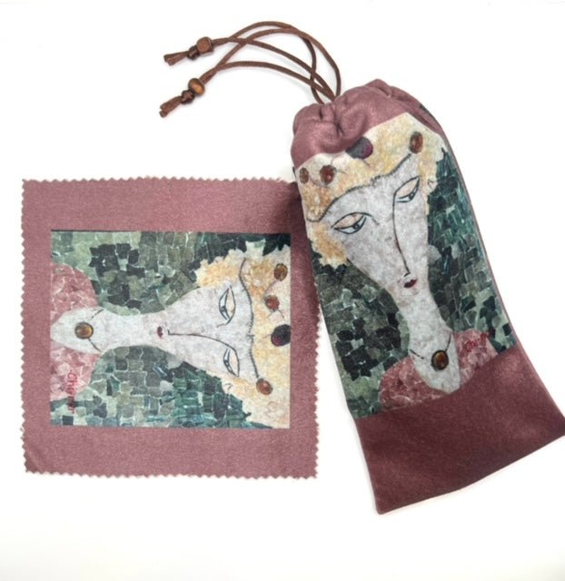 Wine Eye Glass Cover & Lens Cleaning Fabric Eyewear Cases & Holders La Vie Bien Wine Eye Glass Cover & Lens Cleaning Fabric