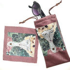 Wine Eye Glass Cover & Lens Cleaning Fabric Eyewear Cases & Holders La Vie Bien Wine Eye Glass Cover & Lens Cleaning Fabric