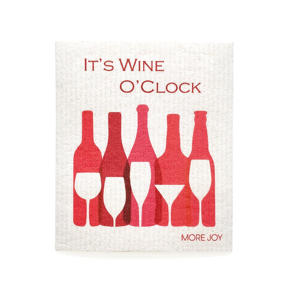 Wine O'Clock Swedish Dishcloth Swedish Dishcloths La Vie Bien Wine O'Clock Swedish Dishcloth