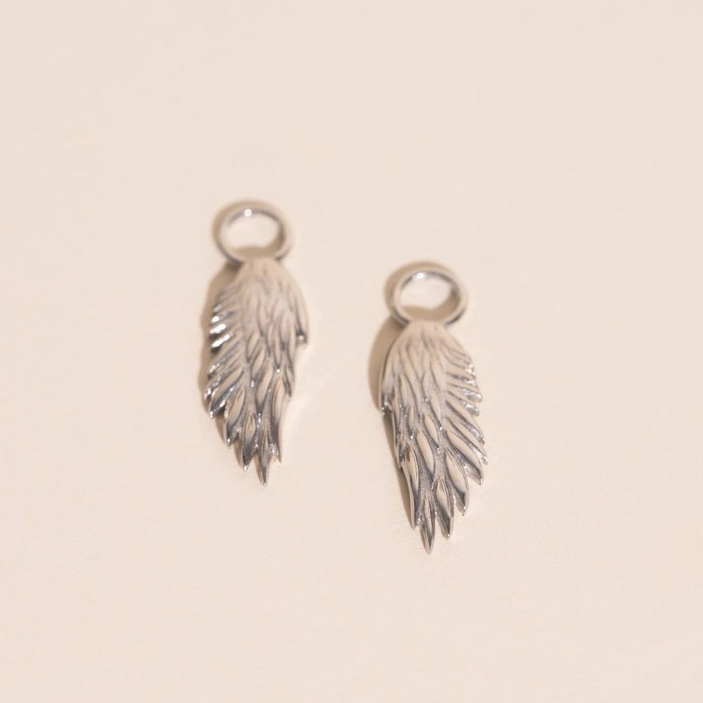 Wing Chunky Huggie Hoop Charms by Oh Clementine
