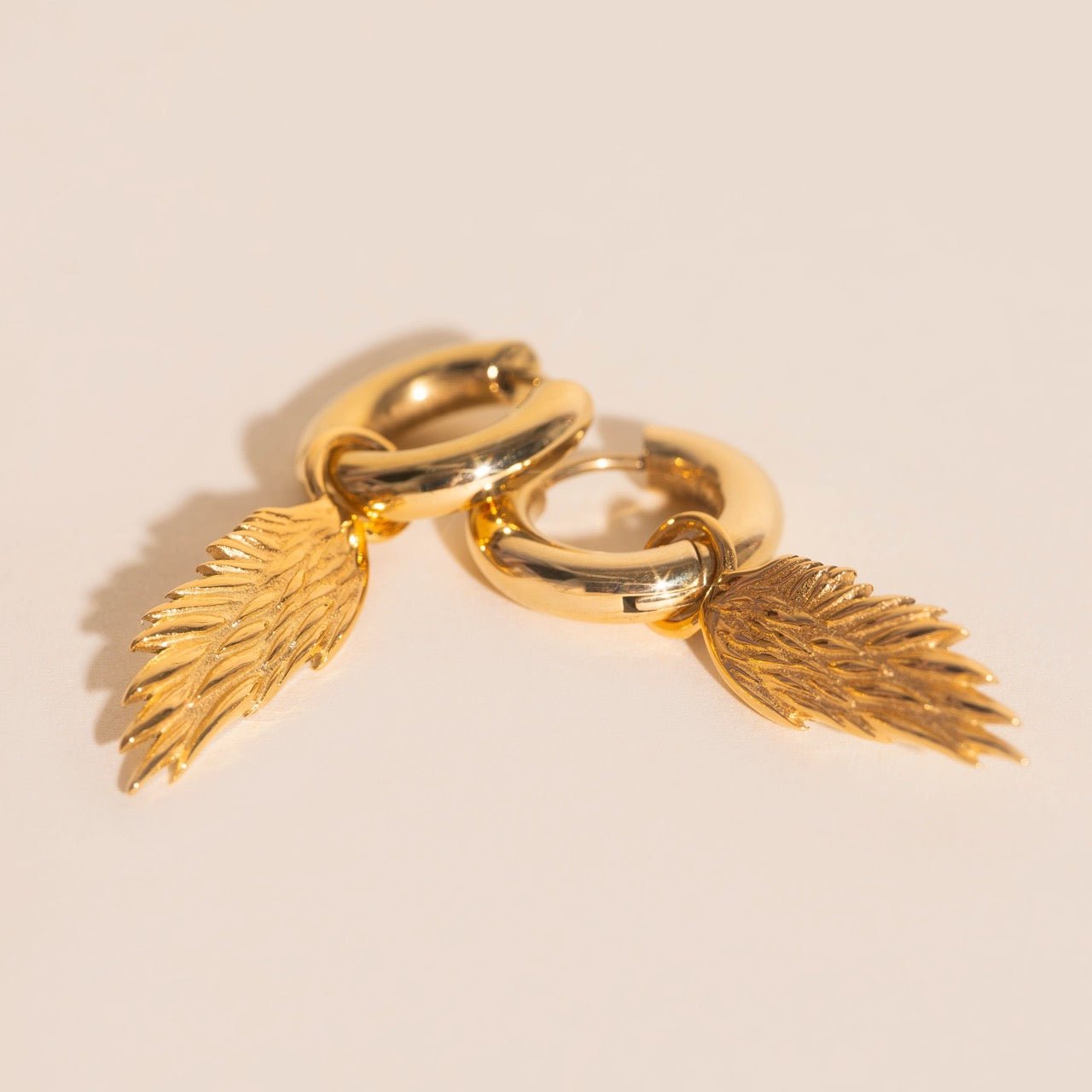 Wing Chunky Huggie Hoop Charms by Oh Clementine