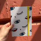 Wink Pop Art Notebook with 190 Dot Grid Pages Notebook La Vie Bien Wink Pop Art Notebook with 190 Dot Grid Pages