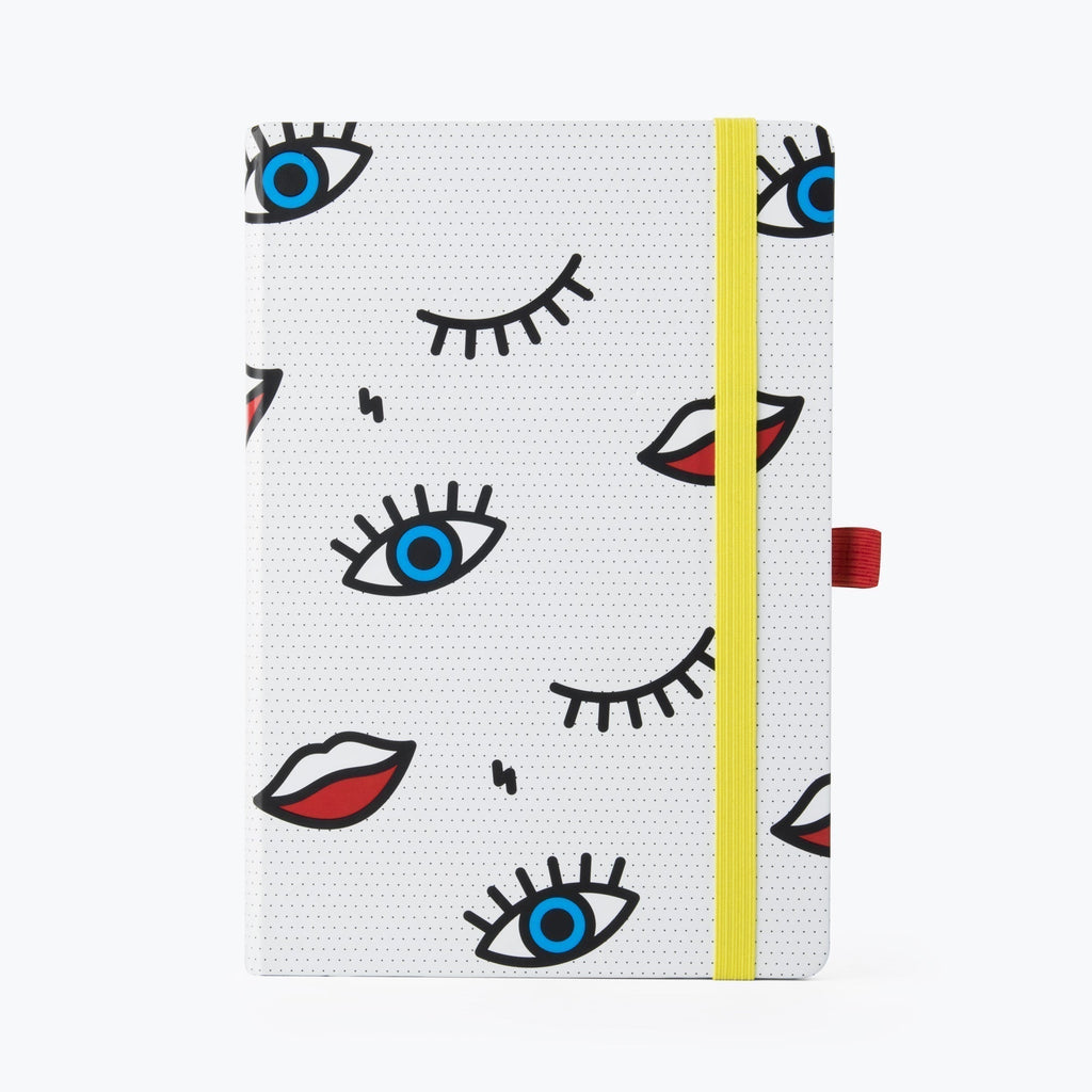 Wink Pop Art Notebook with 190 Dot Grid Pages Notebook La Vie Bien Wink Pop Art Notebook with 190 Dot Grid Pages