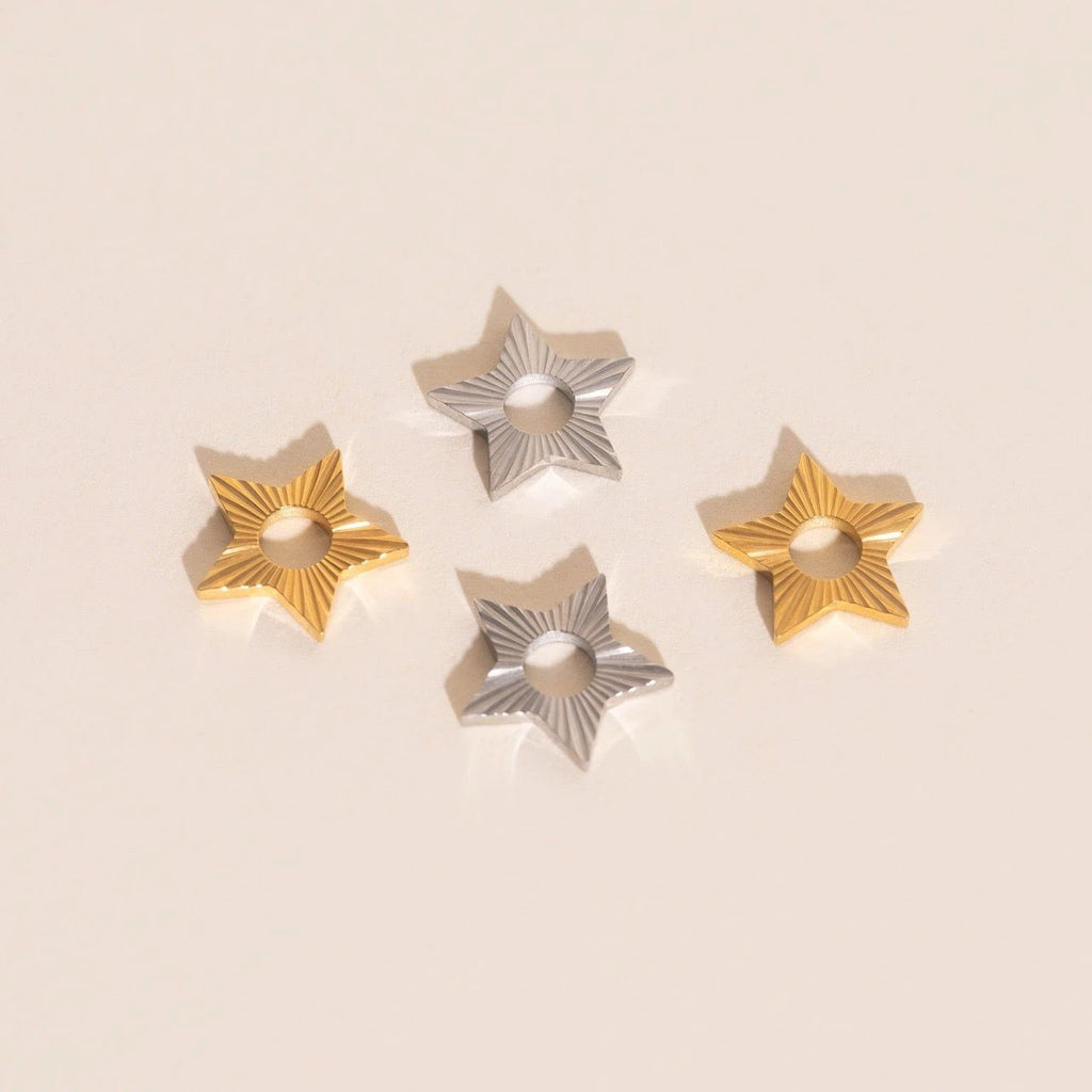 Winter Star Chunky Huggie Hoop Charms by Oh Clementine