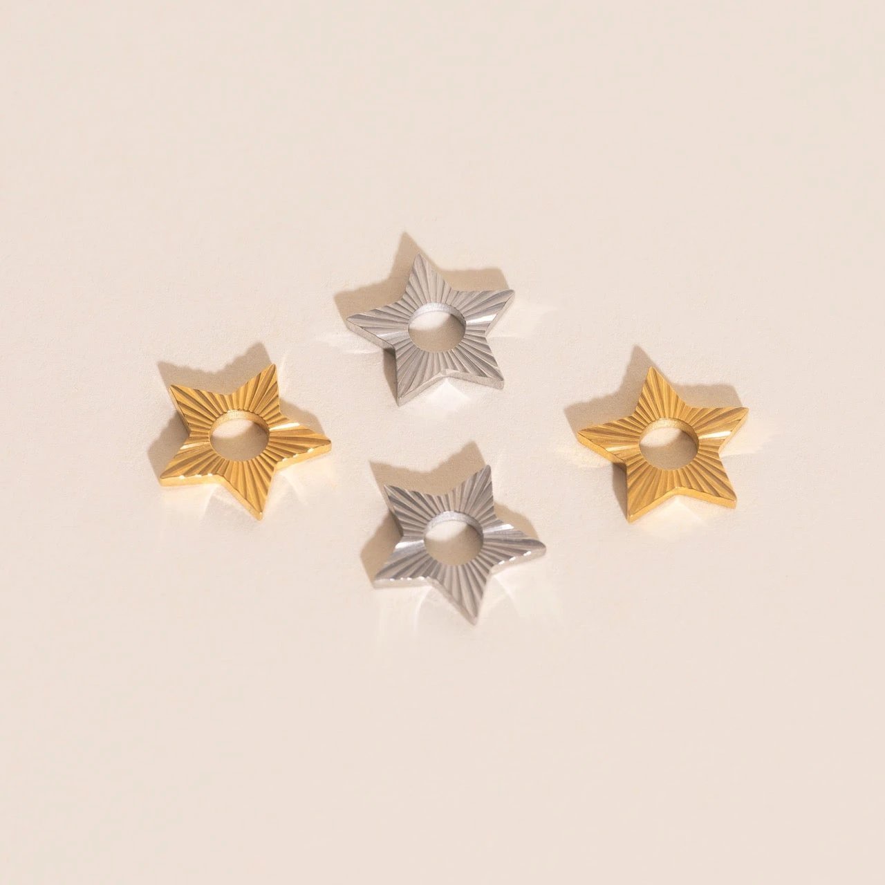 Winter Star Chunky Huggie Hoop Charms by Oh Clementine