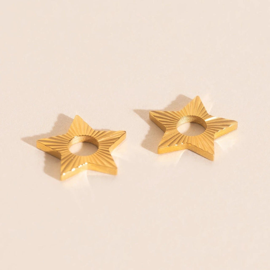 Winter Star Chunky Huggie Hoop Charms by Oh Clementine