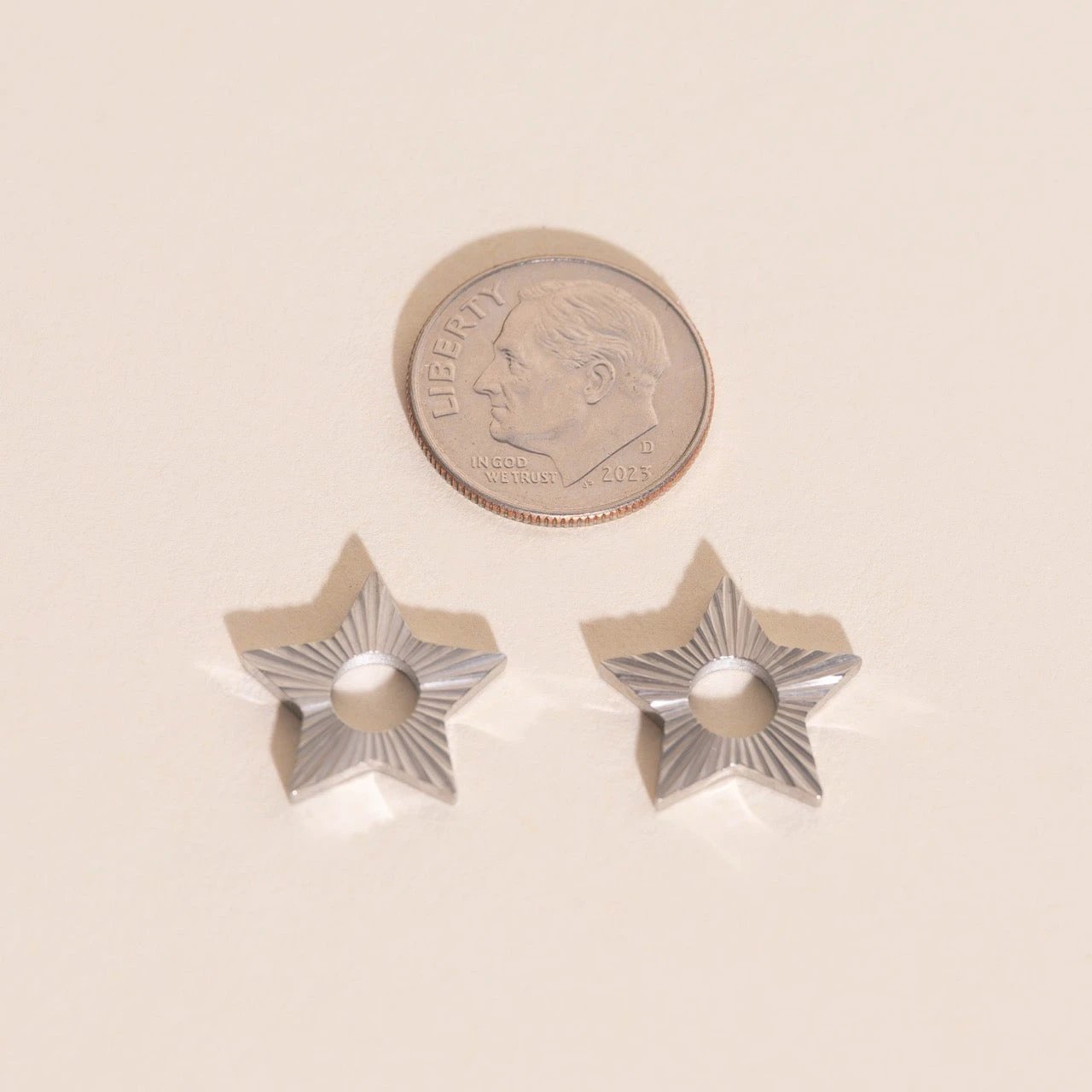Winter Star Chunky Huggie Hoop Charms by Oh Clementine