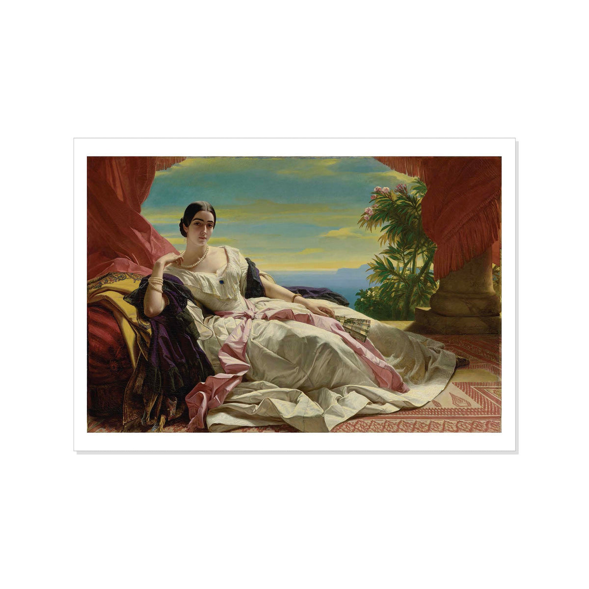 Winterhalter - Portrait of Leonilla - Postcard STATIONERY La Vie Bien Winterhalter - Portrait of Leonilla - Postcard