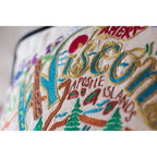 Wisconsin Hand - Embroidered Pillow Pillows La Vie Bien Wisconsin Hand - Embroidered Pillow