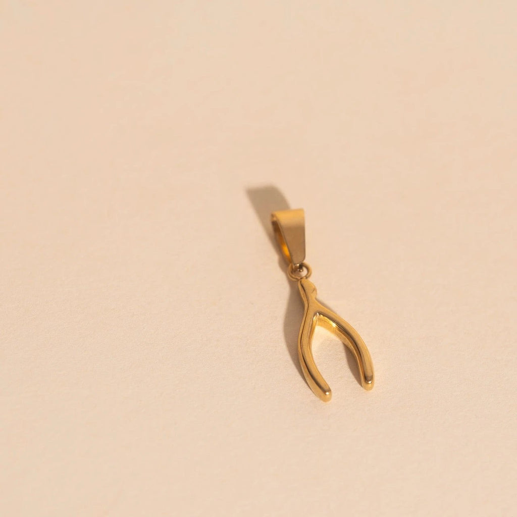 Wishbone Necklace Charm by Oh Clementine