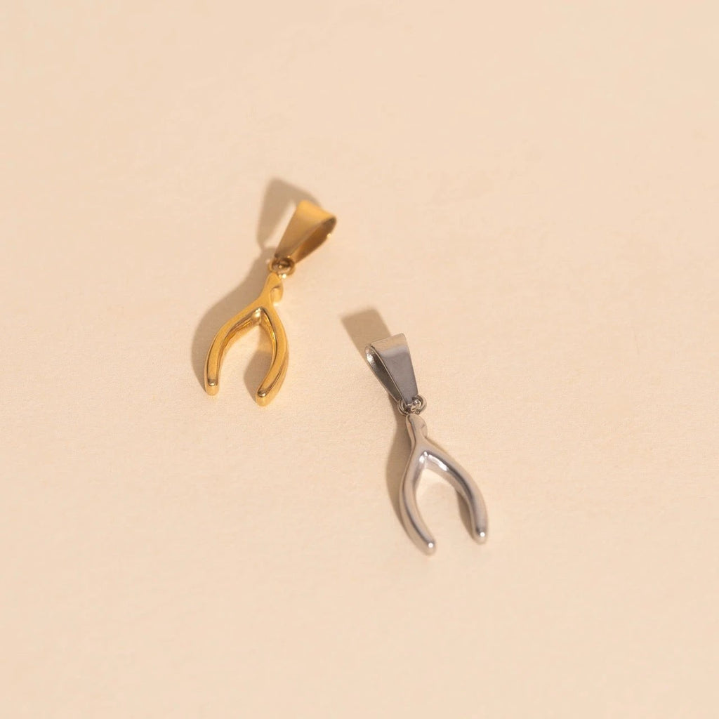 Wishbone Necklace Charm by Oh Clementine