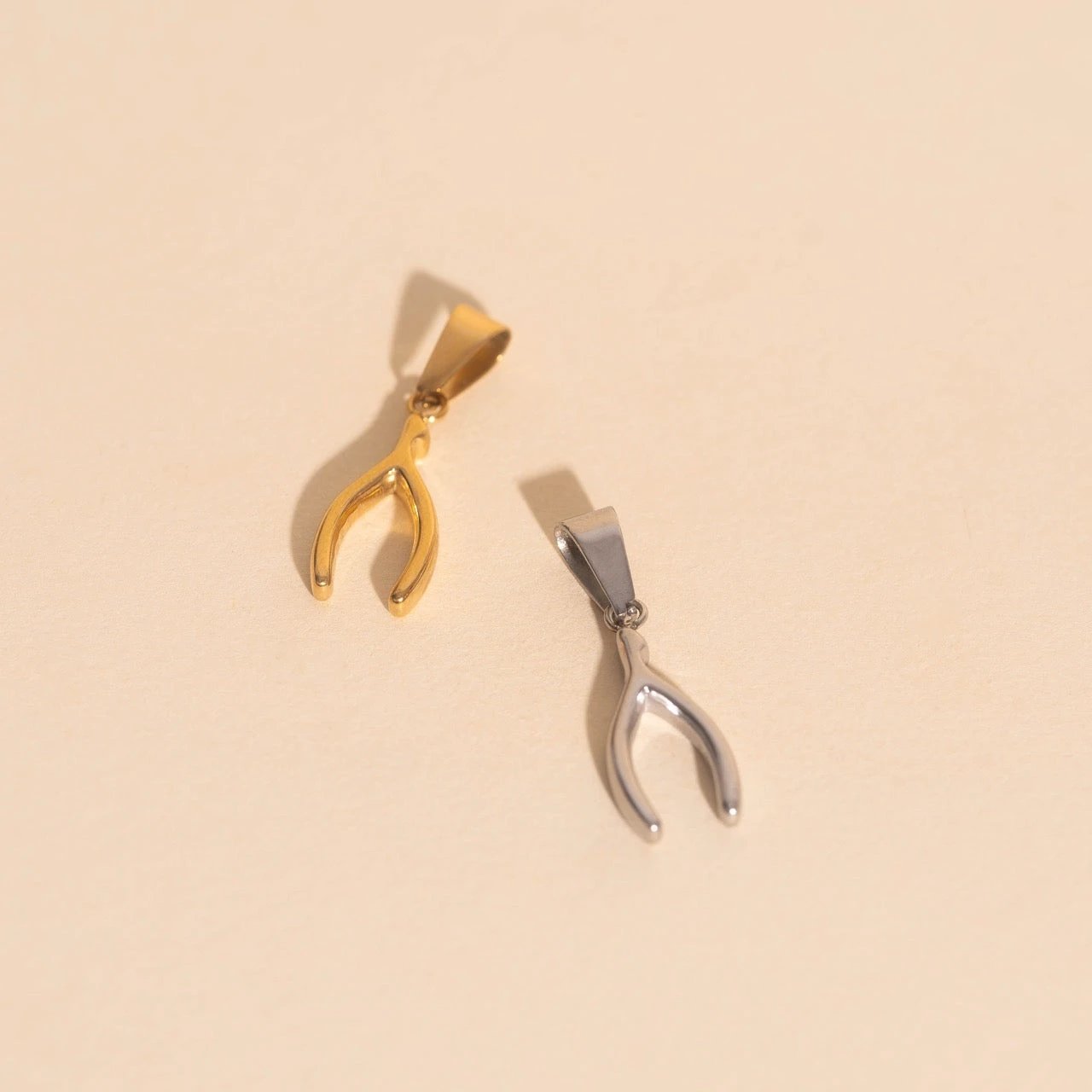 Wishbone Necklace Charm by Oh Clementine