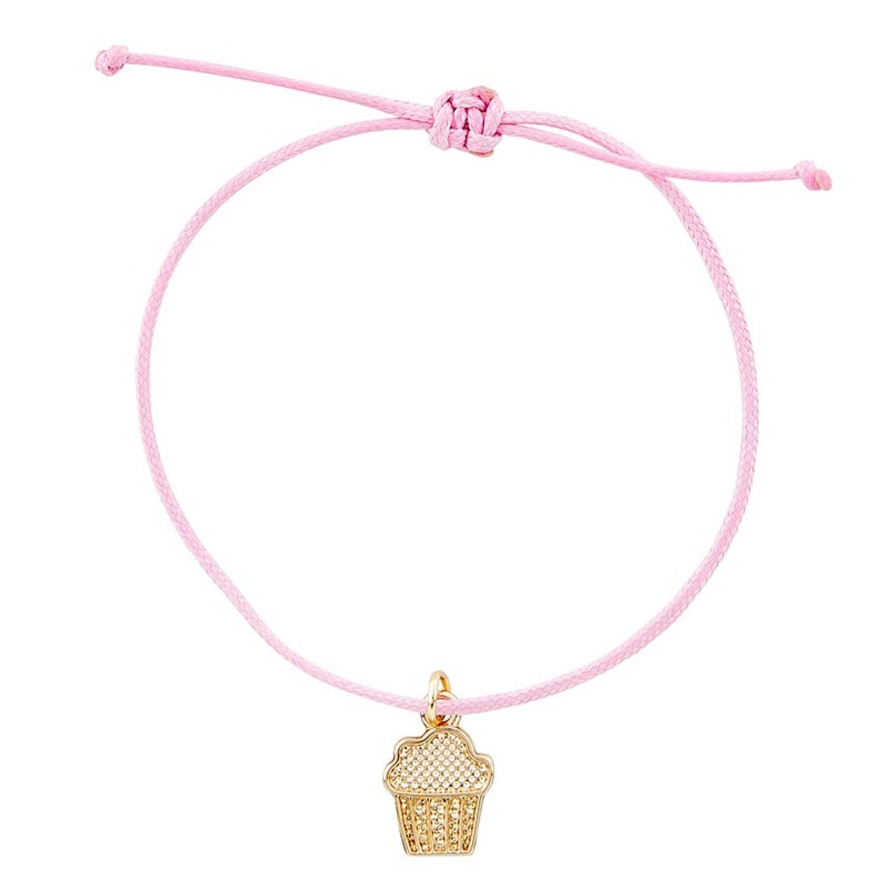 Wishing You a Happy Birthday Cupcake Charm Cord Bracelet on a Gift Card Bracelets La Vie Bien Wishing You a Happy Birthday Cupcake Charm Cord Bracelet on a Gift Card