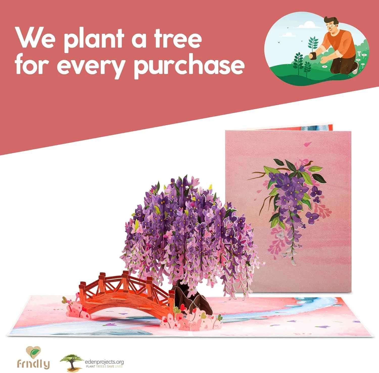 Wisteria Pop Up Card - Frndly by Paper Love