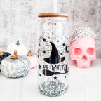 Witches Brew Halloween Snowglobe Glitter Iced Coffee Cup Drinkware La Vie Bien Witches Brew Halloween Snowglobe Glitter Iced Coffee Cup