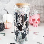 Witches Brew Halloween Snowglobe Glitter Iced Coffee Cup Drinkware La Vie Bien Witches Brew Halloween Snowglobe Glitter Iced Coffee Cup