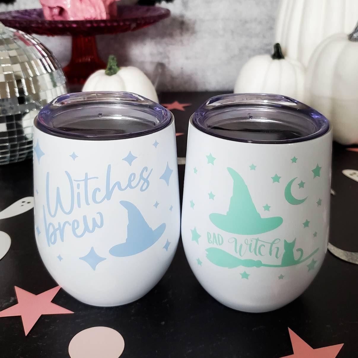 Witches Brew Pastel Halloween Wine Tumbler Drinkware La Vie Bien Witches Brew Pastel Halloween Wine Tumbler