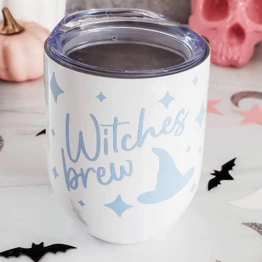 Witches Brew Pastel Halloween Wine Tumbler Drinkware La Vie Bien Witches Brew Pastel Halloween Wine Tumbler