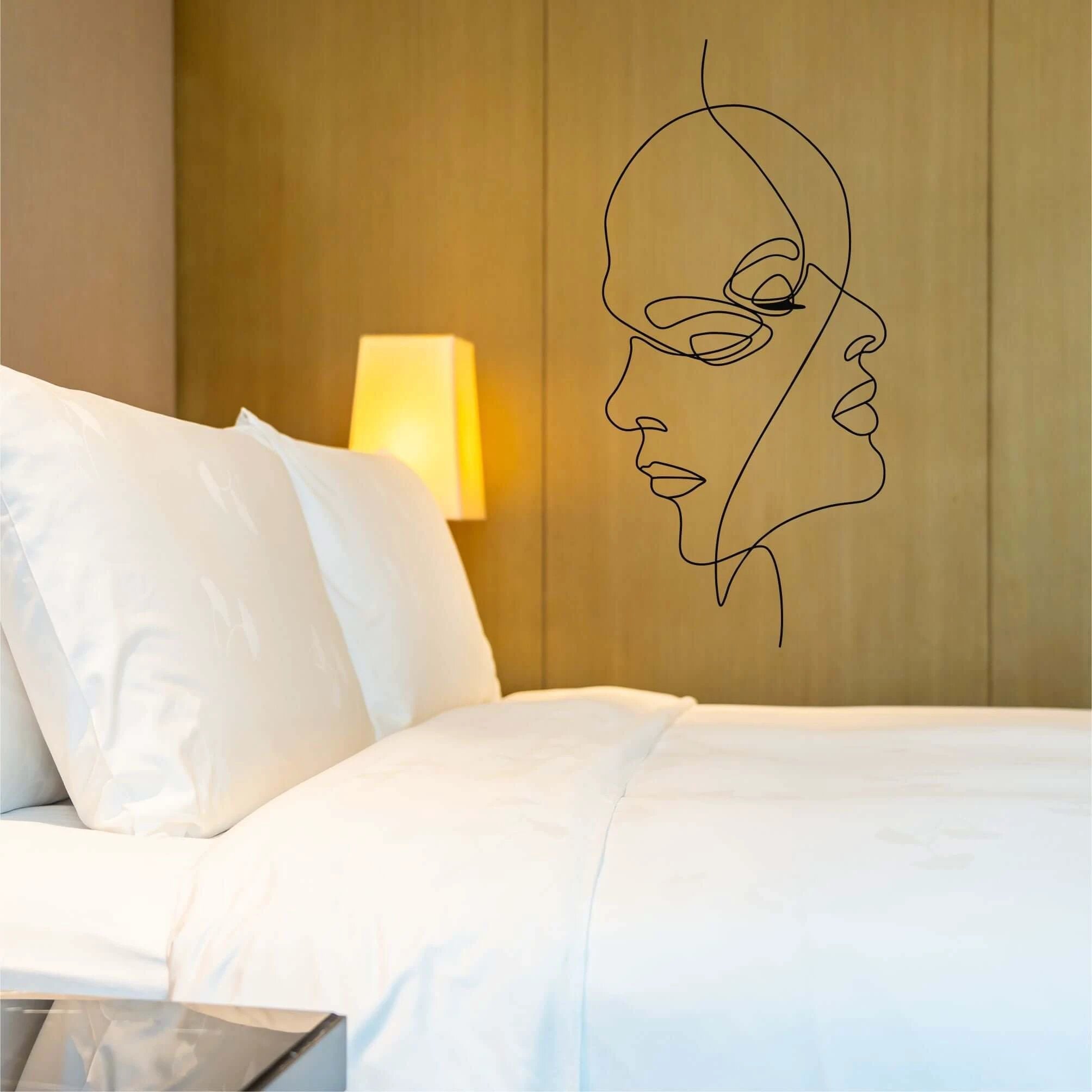 Woman and Man Face Abstract Metal Wall Art by Dekadron