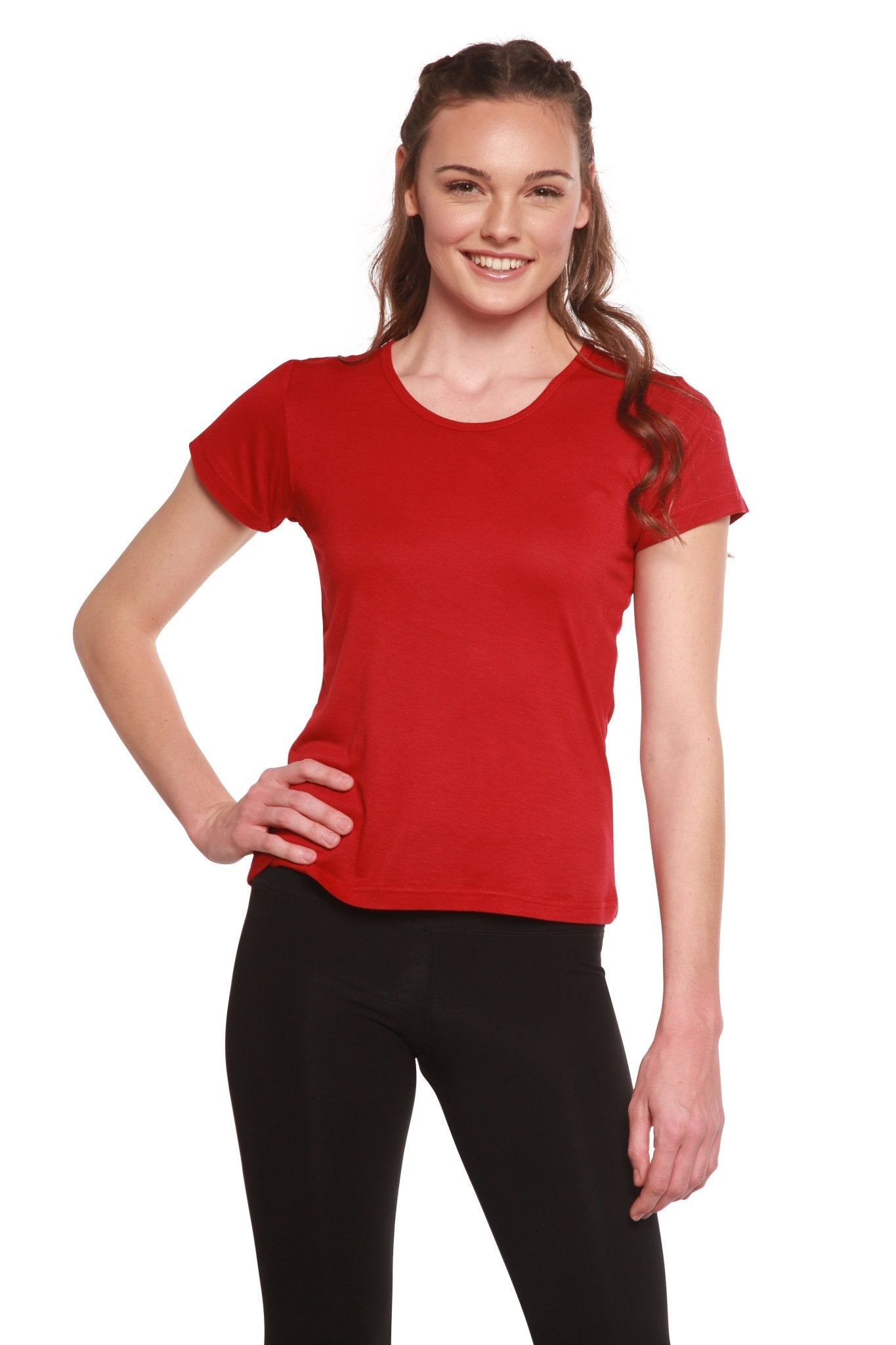 Women's 100% Bamboo Viscose Scoop Neck Short Sleeve T-Shirt women's tshirt La Vie Bien Women's 100% Bamboo Viscose Scoop Neck Short Sleeve T-Shirt