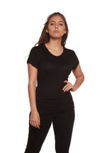 Women's 100% Bamboo Viscose Scoop Neck Short Sleeve T-Shirt women's tshirt La Vie Bien Women's 100% Bamboo Viscose Scoop Neck Short Sleeve T-Shirt