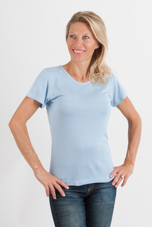 Women's 100% Bamboo Viscose Scoop Neck Short Sleeve T-Shirt women's tshirt La Vie Bien Women's 100% Bamboo Viscose Scoop Neck Short Sleeve T-Shirt