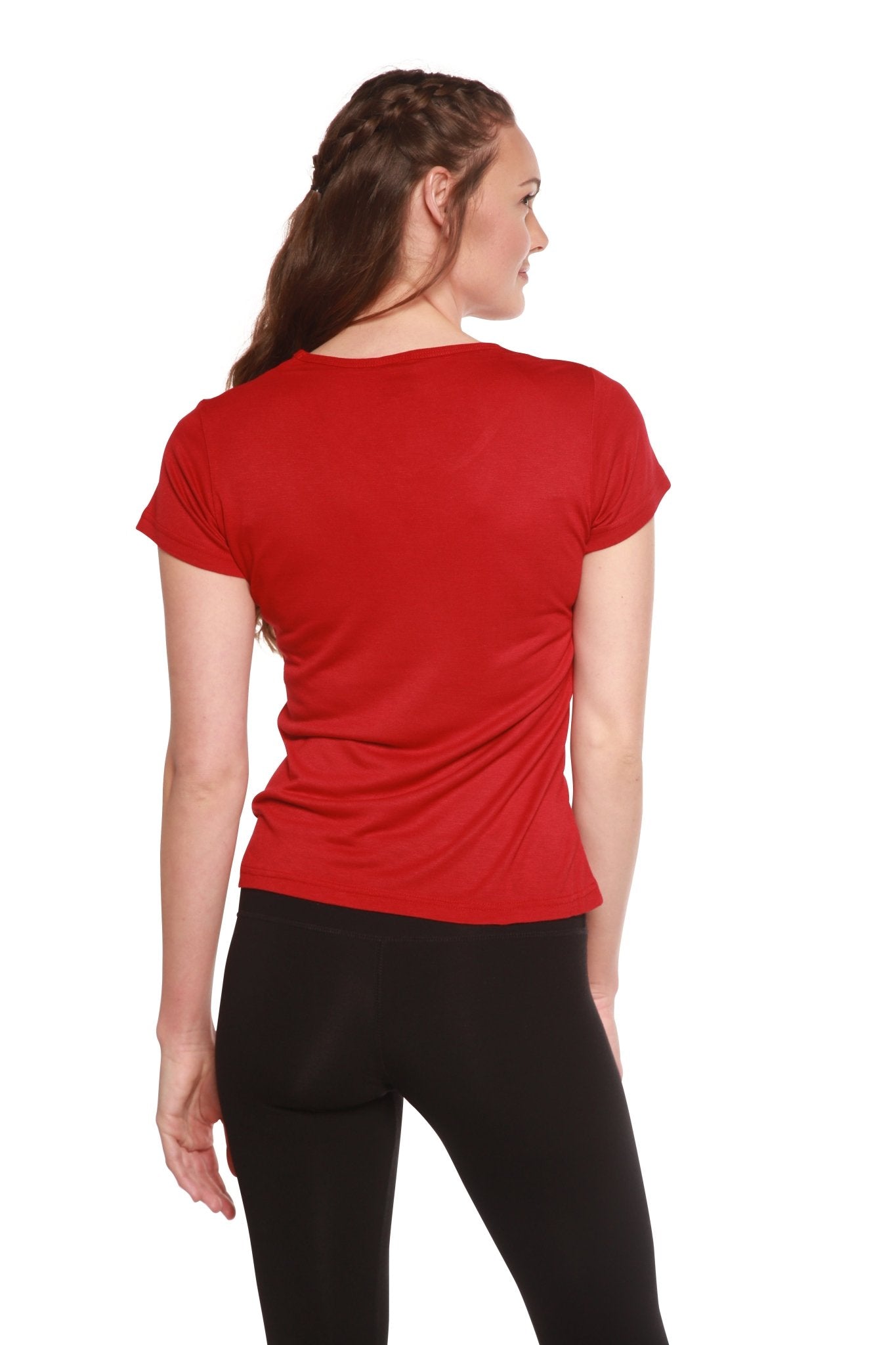 Women's 100% Bamboo Viscose Scoop Neck Short Sleeve T-Shirt women's tshirt La Vie Bien Women's 100% Bamboo Viscose Scoop Neck Short Sleeve T-Shirt