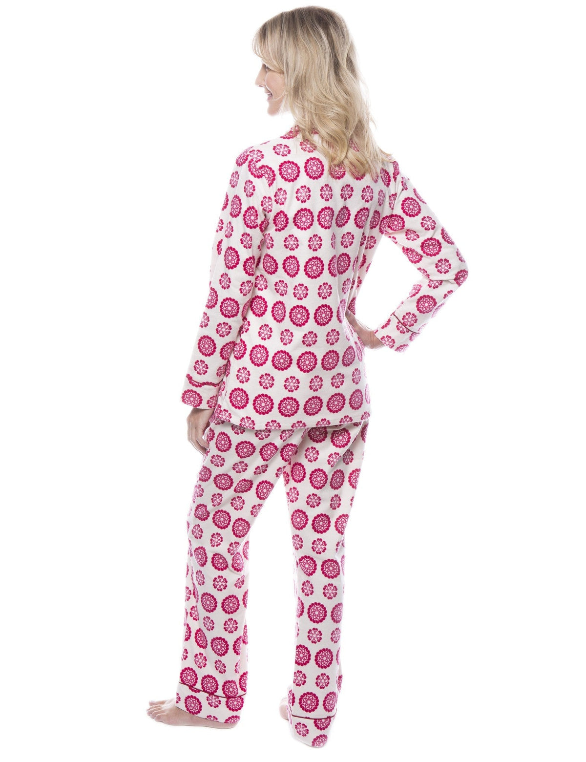 Women's 100% Cotton Flannel Pajama Sleepwear Set pajama-sets La Vie Bien Women's 100% Cotton Flannel Pajama Sleepwear Set
