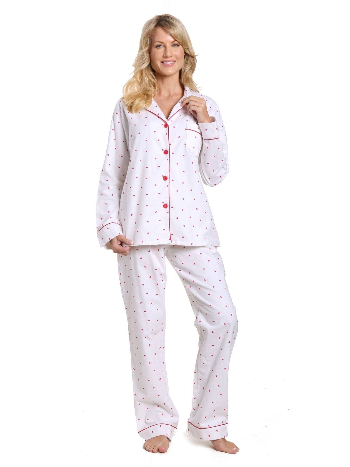 Women's 100% Cotton Flannel Pajama Sleepwear Set pajama-sets La Vie Bien Women's 100% Cotton Flannel Pajama Sleepwear Set