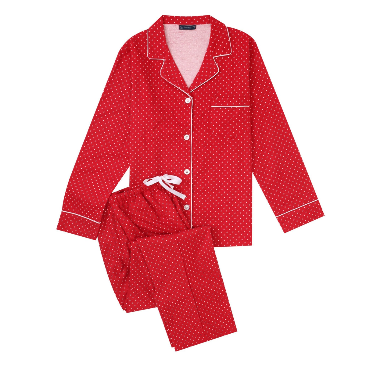 Women's 100% Cotton Flannel Pajama Sleepwear Set pajama-sets La Vie Bien Women's 100% Cotton Flannel Pajama Sleepwear Set
