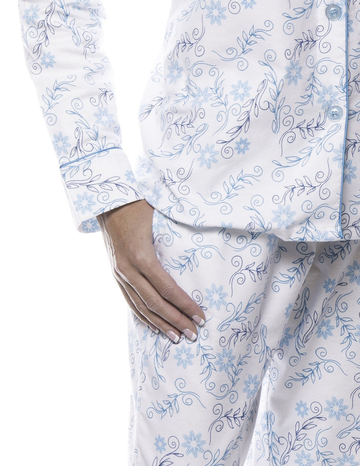 Women's 100% Cotton Flannel Pajama Sleepwear Set pajama-sets La Vie Bien Women's 100% Cotton Flannel Pajama Sleepwear Set