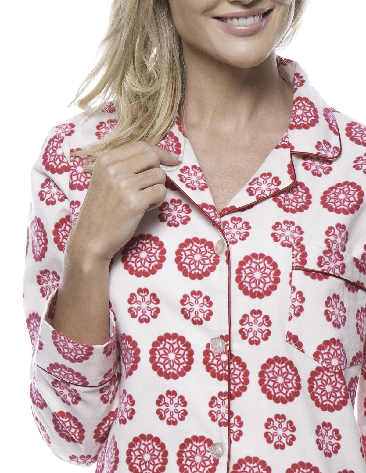 Women's 100% Cotton Flannel Pajama Sleepwear Set pajama-sets La Vie Bien Women's 100% Cotton Flannel Pajama Sleepwear Set