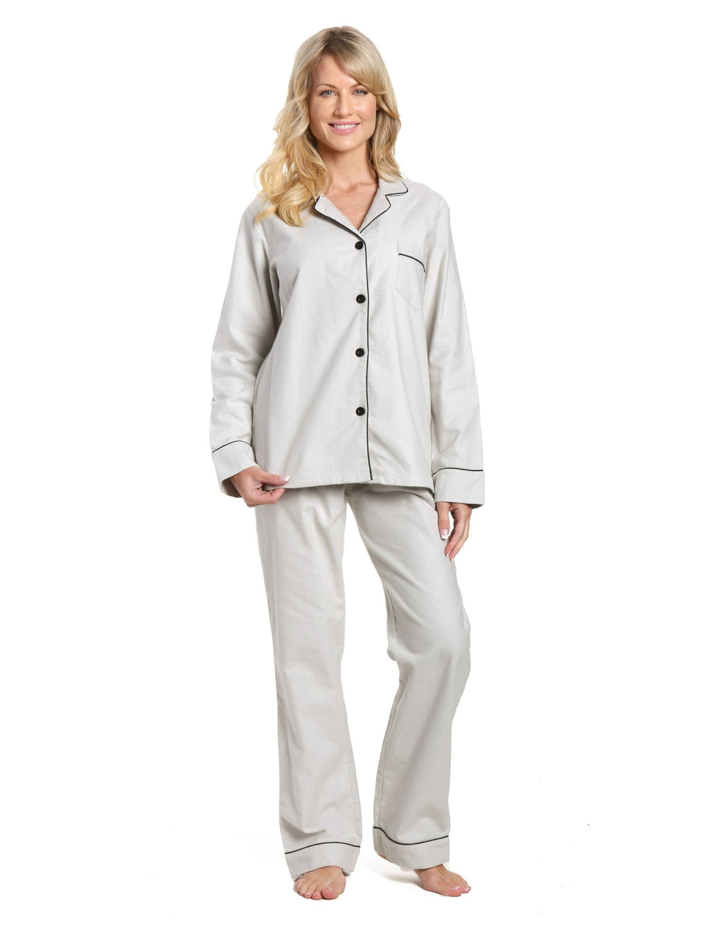Women's 100% Cotton Flannel Pajama Sleepwear Set pajama-sets La Vie Bien Women's 100% Cotton Flannel Pajama Sleepwear Set