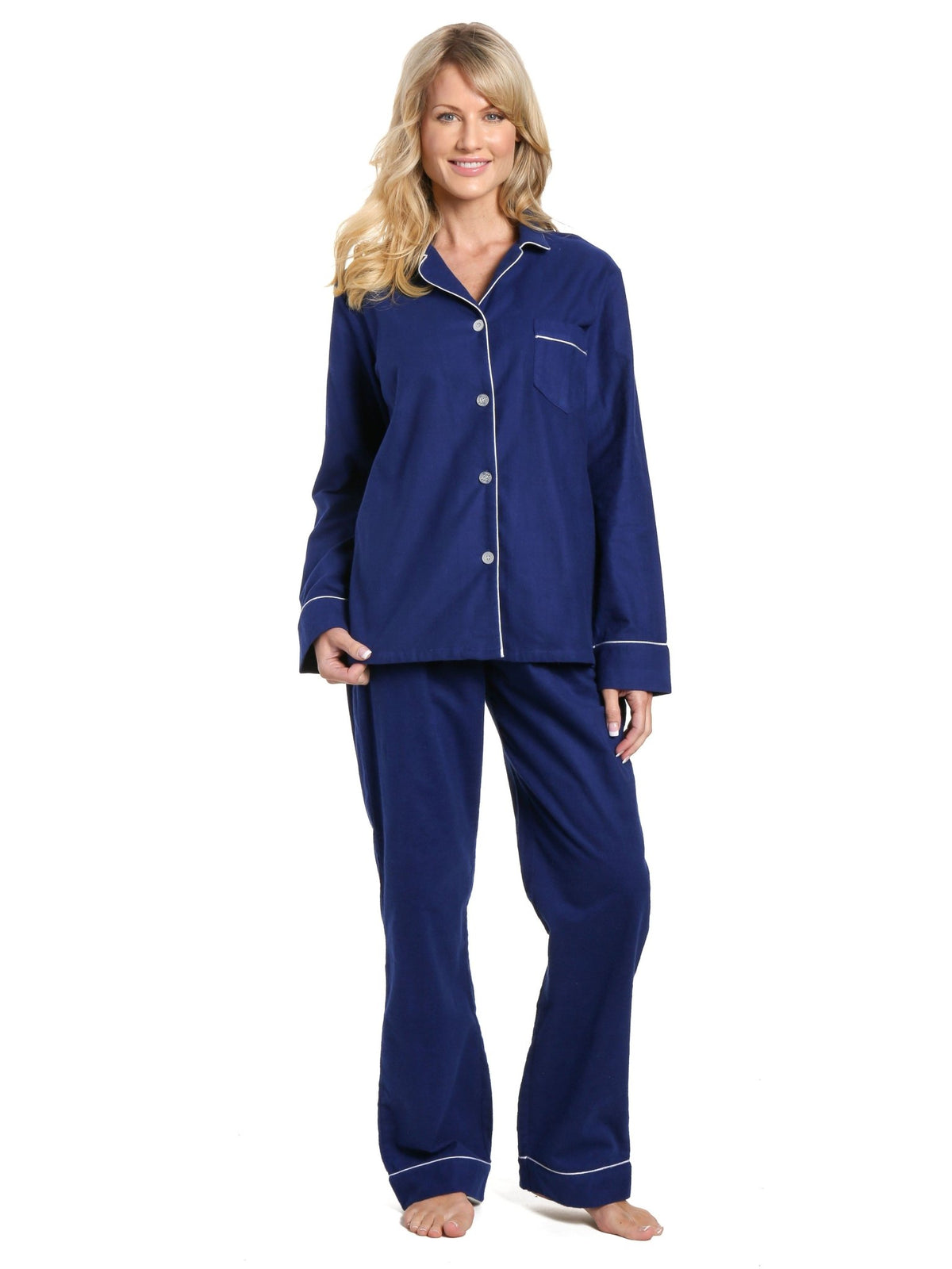 Women's 100% Cotton Flannel Pajama Sleepwear Set pajama-sets La Vie Bien Women's 100% Cotton Flannel Pajama Sleepwear Set