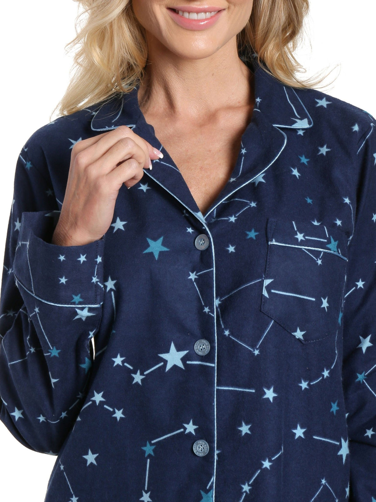 Women's 100% Cotton Flannel Pajama Sleepwear Set pajama-sets La Vie Bien Women's 100% Cotton Flannel Pajama Sleepwear Set