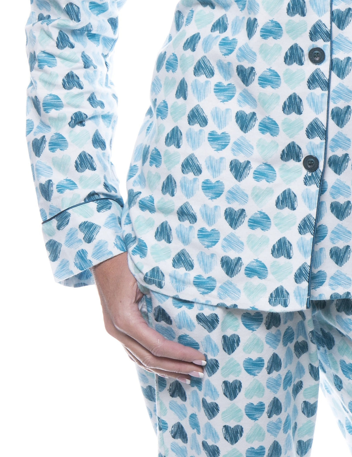 Women's 100% Cotton Flannel Pajama Sleepwear Set pajama-sets La Vie Bien Women's 100% Cotton Flannel Pajama Sleepwear Set