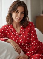 Womens 100% Cotton Pajama Set with Pockets pajama-sets La Vie Bien Womens 100% Cotton Pajama Set with Pockets