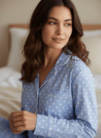 Womens 100% Cotton Pajama Set with Pockets pajama-sets La Vie Bien Womens 100% Cotton Pajama Set with Pockets