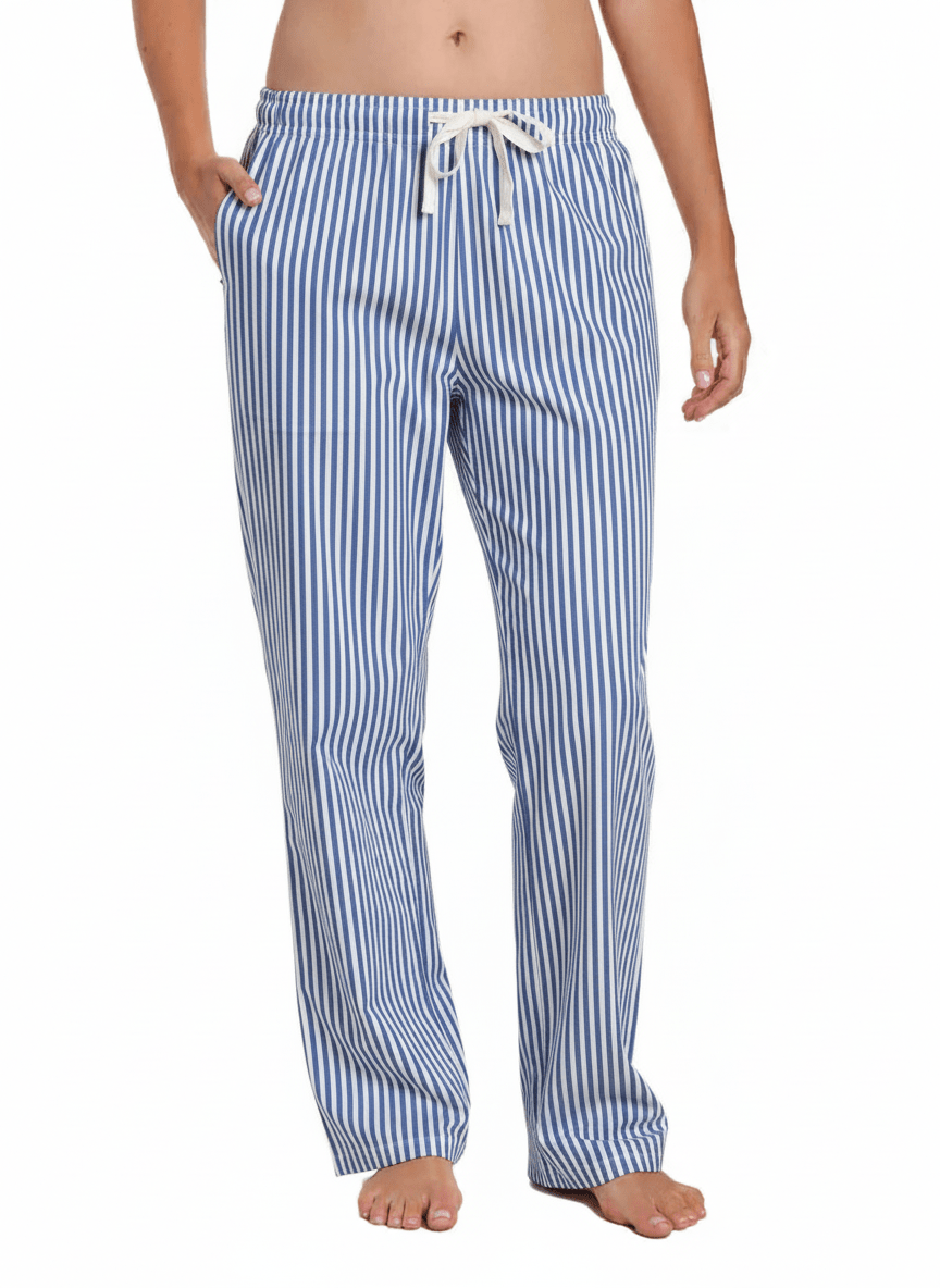 Womens 100% Cotton Poplin Lounge Pant pajama-bottoms La Vie Bien Womens 100% Cotton Poplin Lounge Pant
