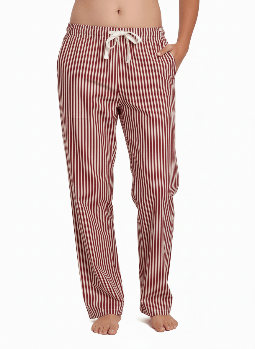 Womens 100% Cotton Poplin Lounge Pant pajama-bottoms La Vie Bien Womens 100% Cotton Poplin Lounge Pant