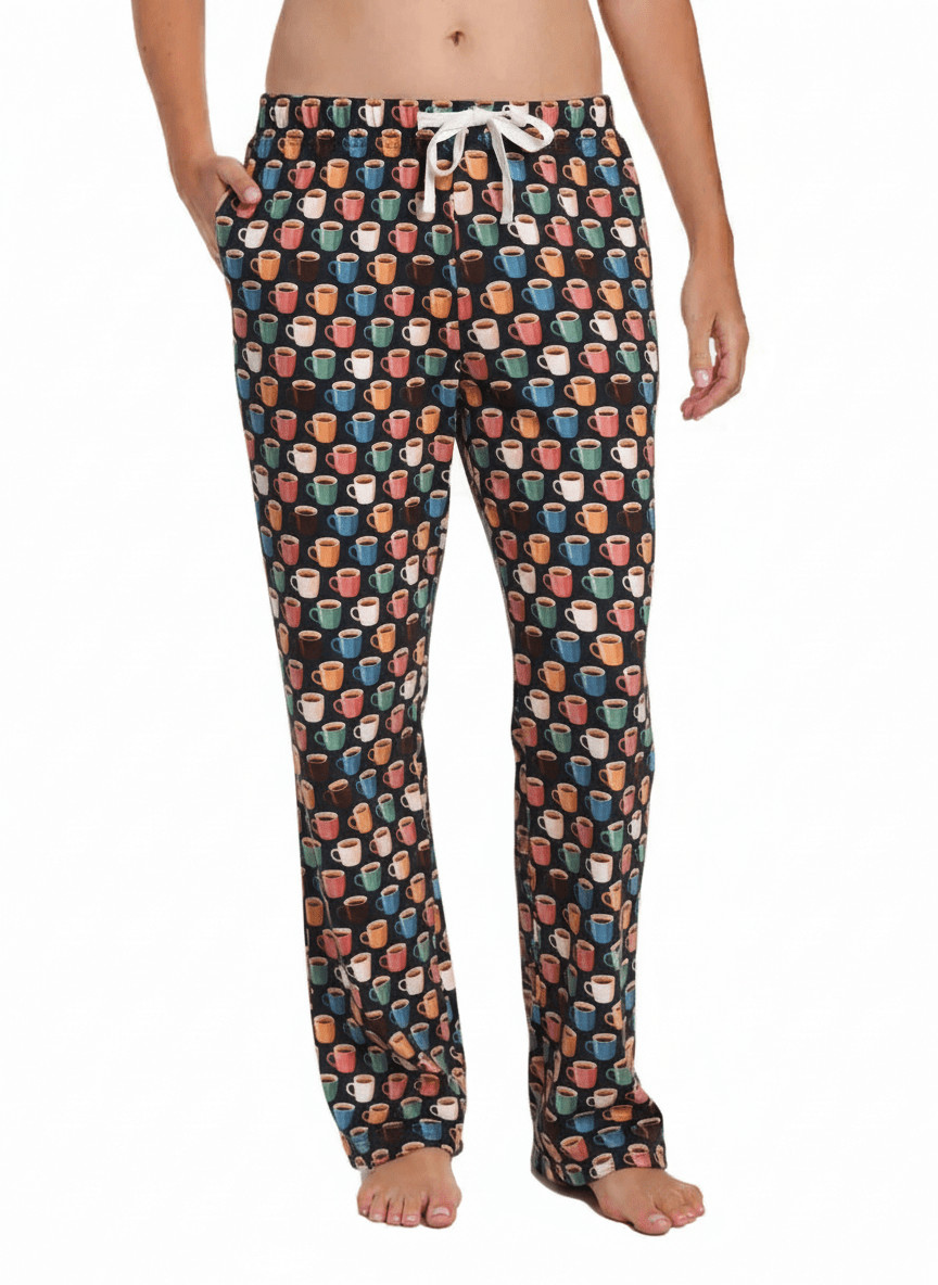 Womens 100% Cotton Poplin Lounge Pant pajama-bottoms La Vie Bien Womens 100% Cotton Poplin Lounge Pant