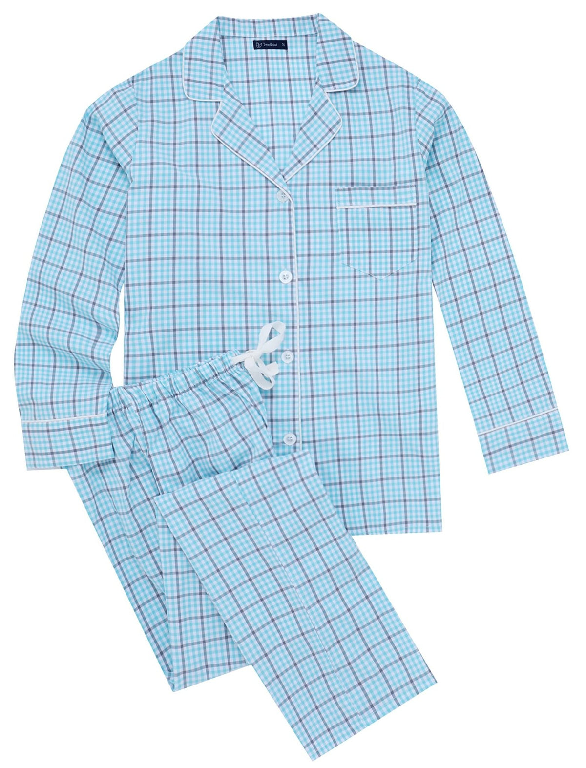 Womens 100% Cotton Poplin Pajama Set pajama-sets La Vie Bien Womens 100% Cotton Poplin Pajama Set