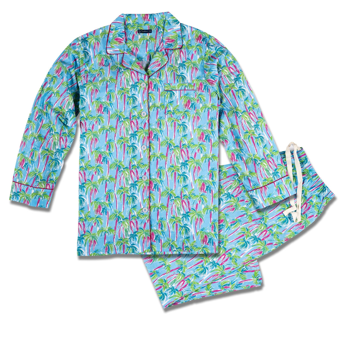 Womens 100% Cotton Poplin Pajama Set pajama-sets La Vie Bien Womens 100% Cotton Poplin Pajama Set