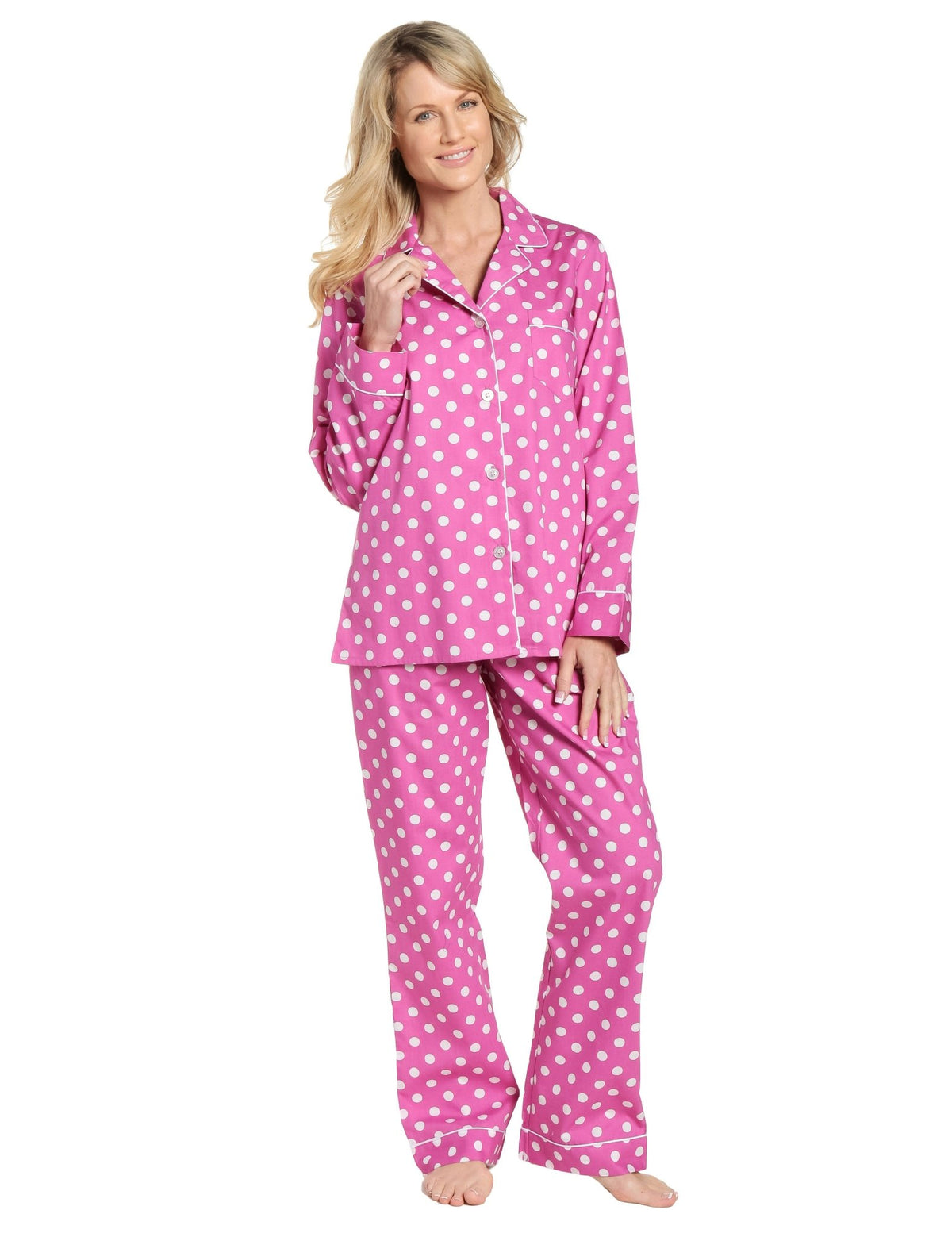 Womens 100% Cotton Poplin Pajama Set pajama-sets La Vie Bien Womens 100% Cotton Poplin Pajama Set