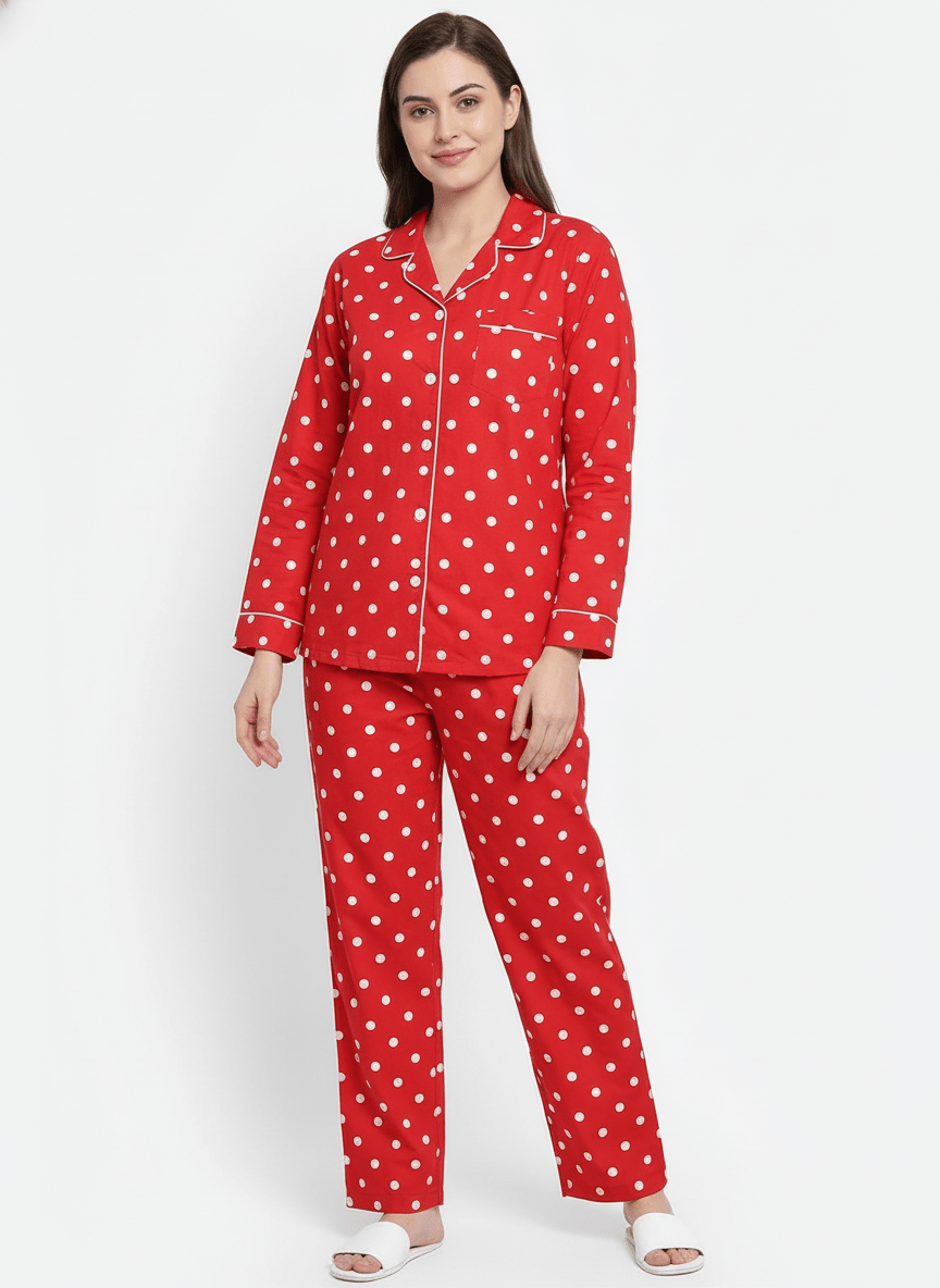 Womens 100% Cotton Poplin Pajama Set pajama-sets La Vie Bien Womens 100% Cotton Poplin Pajama Set