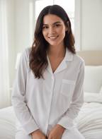 Womens 2-Piece Cooling Pajama Set made from Eucalyptus Tencel - Hypoallergenic and Eco-Friendly Fabric pajama-sets La Vie Bien Womens 2-Piece Cooling Pajama Set made from Eucalyptus Tencel - Hypoallergenic and Eco-Friendly Fabric