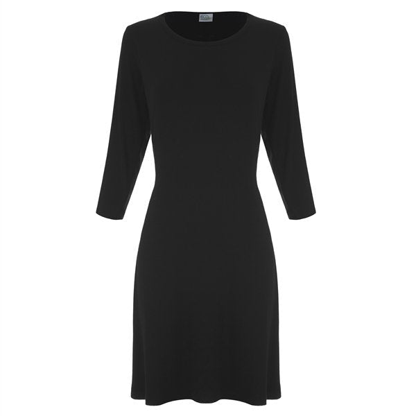 Women's A - Line Bamboo Viscose Dress in Black womens dress La Vie Bien Women's A - Line Bamboo Viscose Dress in Black