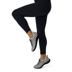 Women’s black and white checkered athletic shoes by La Vie Bien