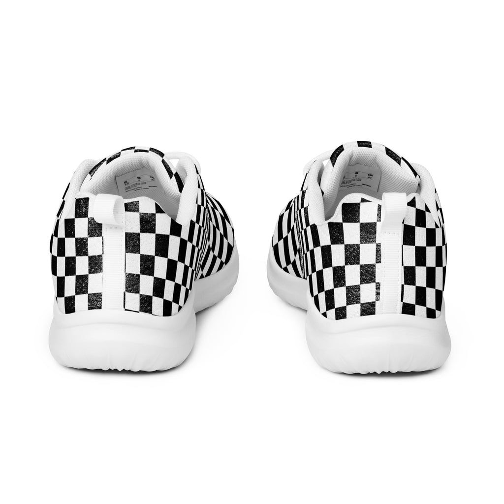 Women’s black and white checkered athletic shoes